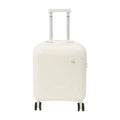 Pearl White 18In Hardside Rolling Suitcase with Cup Holder & USB Port D287284