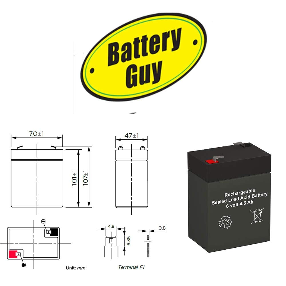 6V 4.5Ah Rechargeable SLA Batteries Qty of 4 Q3512