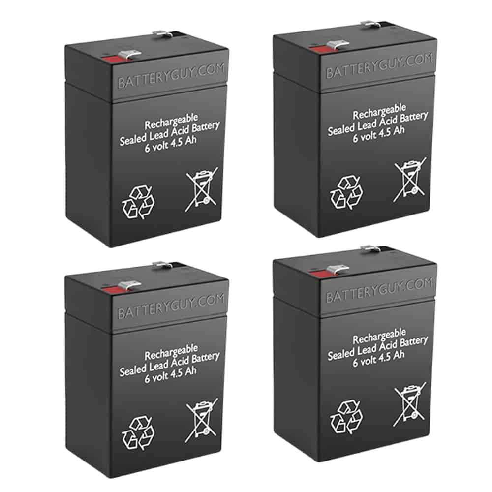 6V 4.5Ah Rechargeable SLA Batteries Qty of 4 Q3512