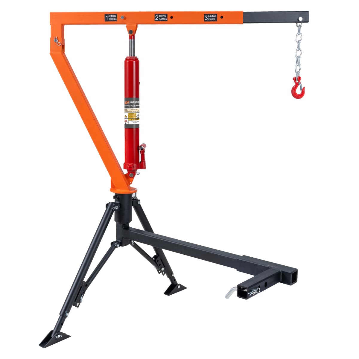 1500 lb Hydraulic Hitch Mounted Truck Crane S140
