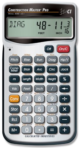 11 digit Construction Calculator Gray G838