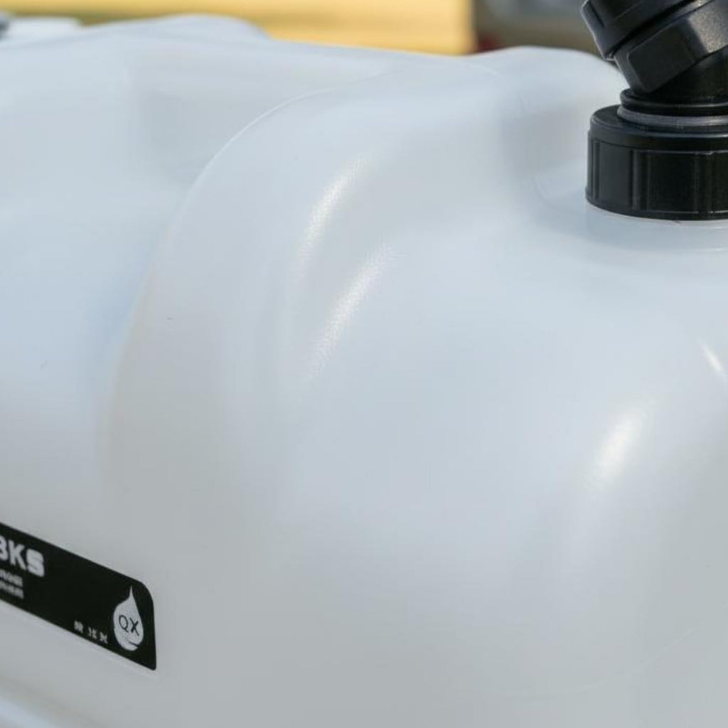 Black Portable Water Tank with Faucet and Wheels Q331