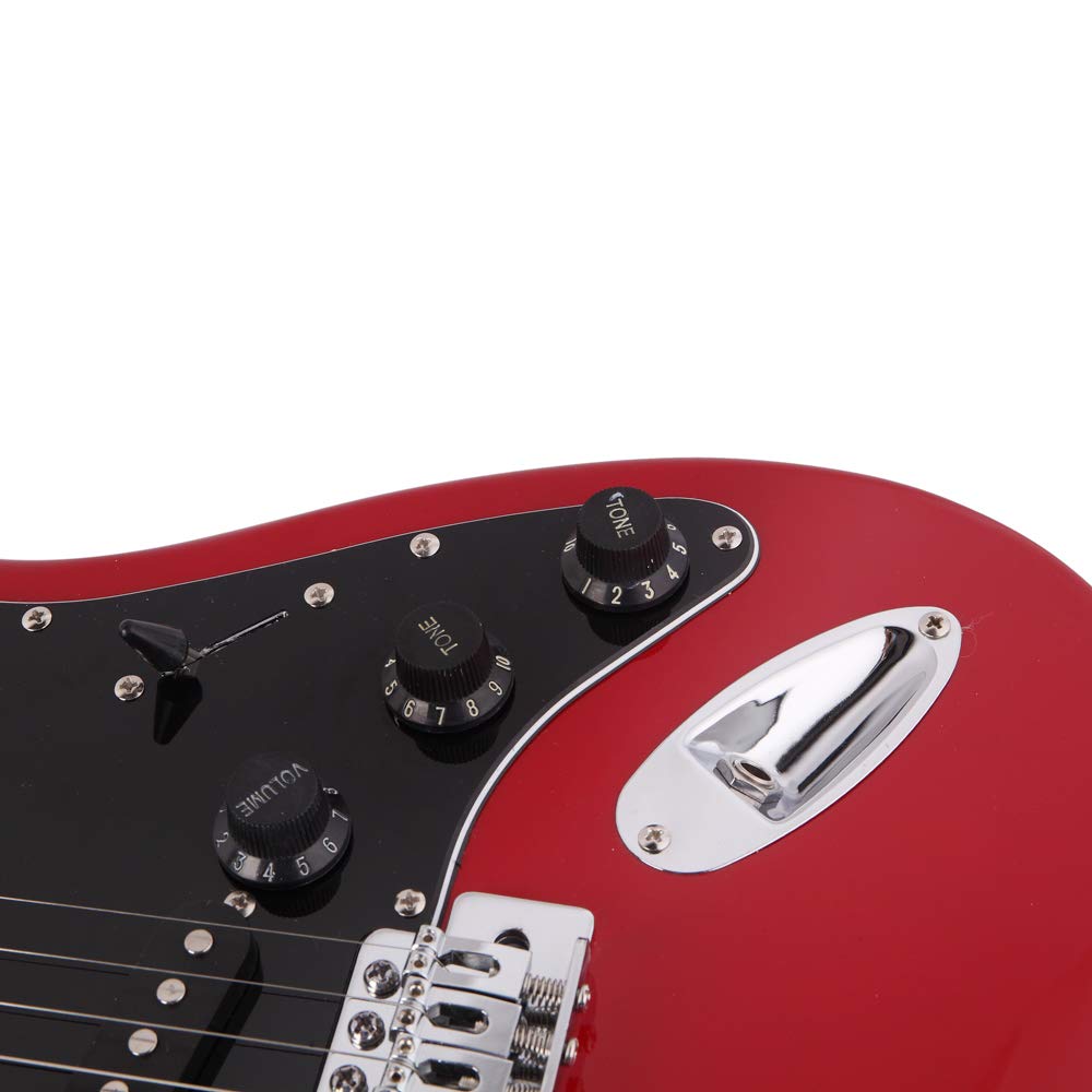 39 Inch Beginner Electric Guitar Kit with Bag, Strap, 20W Amplifier, Red E995756
