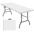 6 ft Portable Folding Table, Waterproof Top, 330 lb Capacity W133
