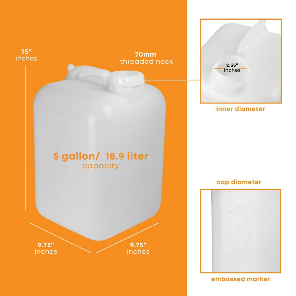 5 Gallon BPA-free Food-Grade Water Jug Pack of 4 W83430