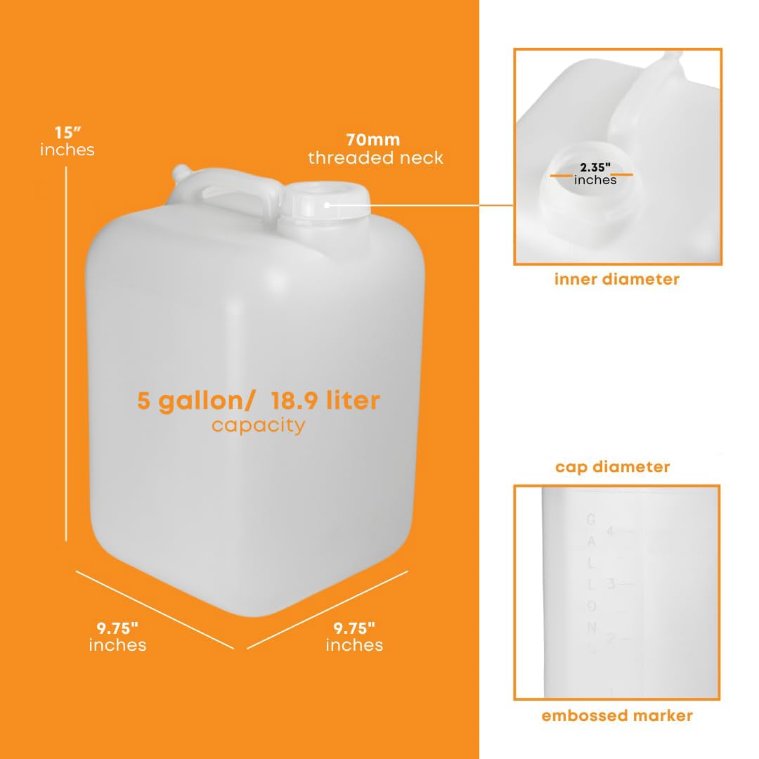 5 Gallon BPA-free Food-Grade Water Jug Pack of 4 W83430