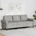 Light Gray Velvet 3-Seater Sofa H2586