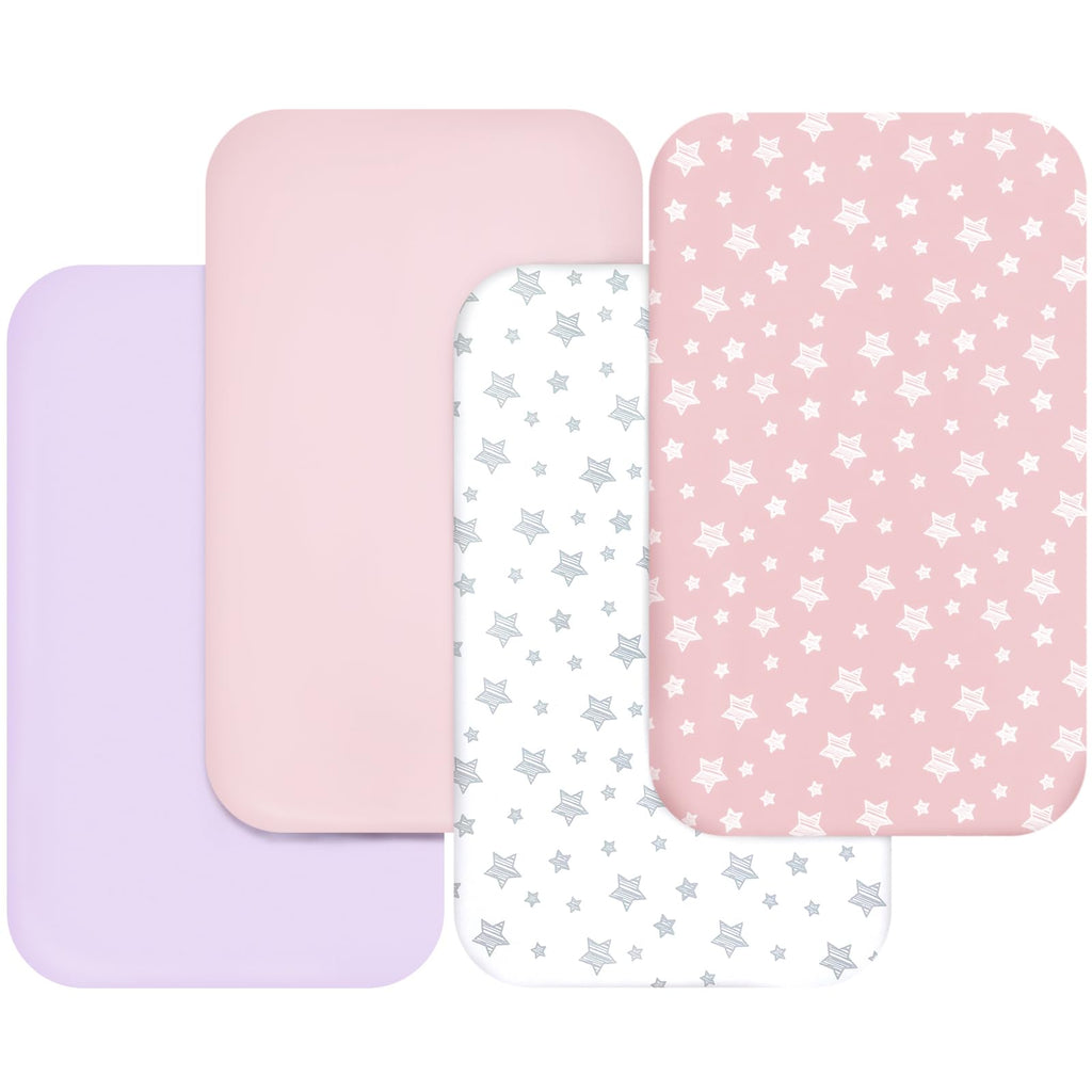 Pink 4 Pack Bassinet Sheets D633962