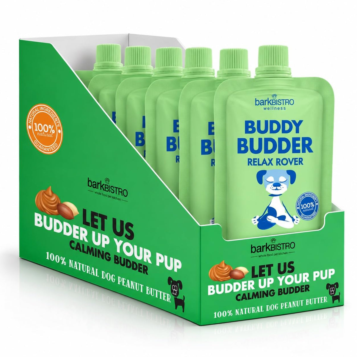 6 Pack Dog Peanut Butter Squeeze Packs K983