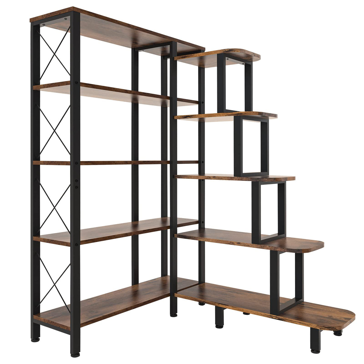Large Reversible 5 Tier Corner Bookshelf V8337