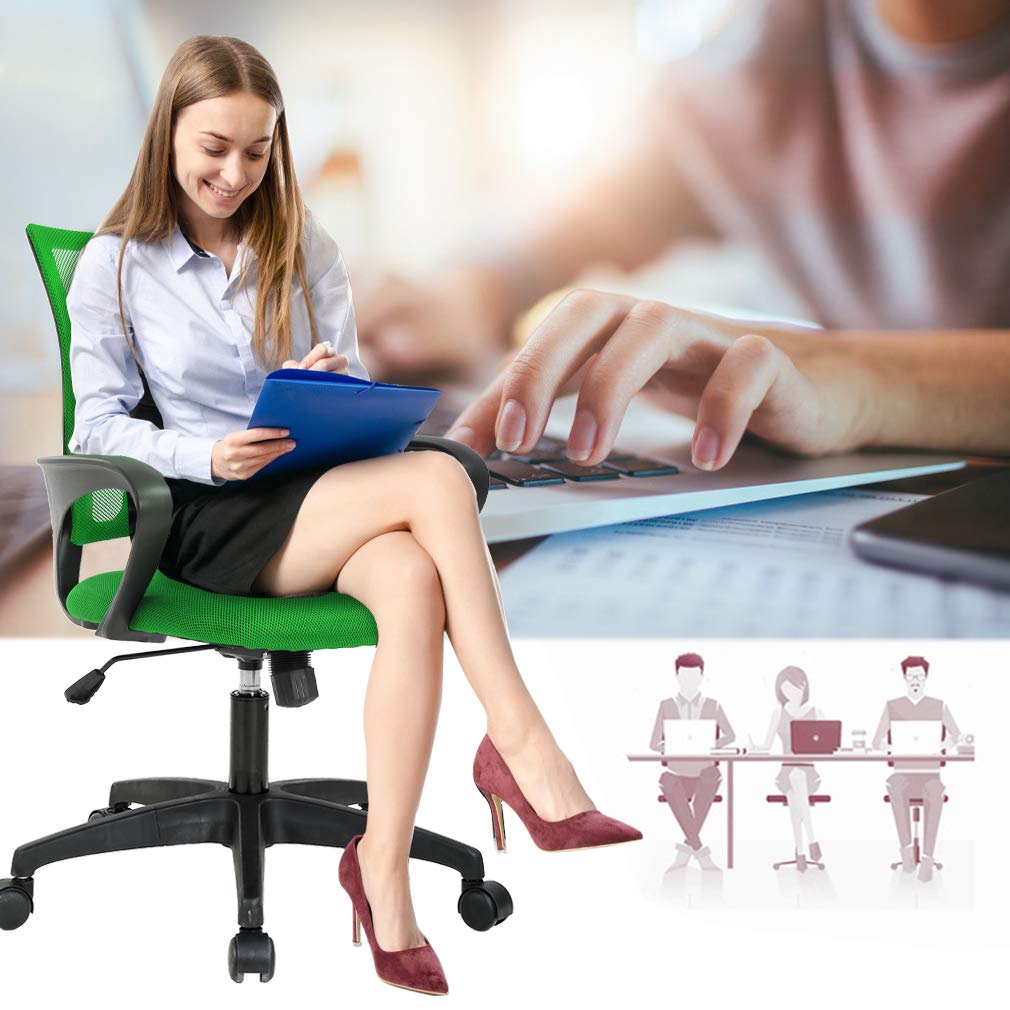 Ergonomic Mid-Back Swivel Office Chair A163788