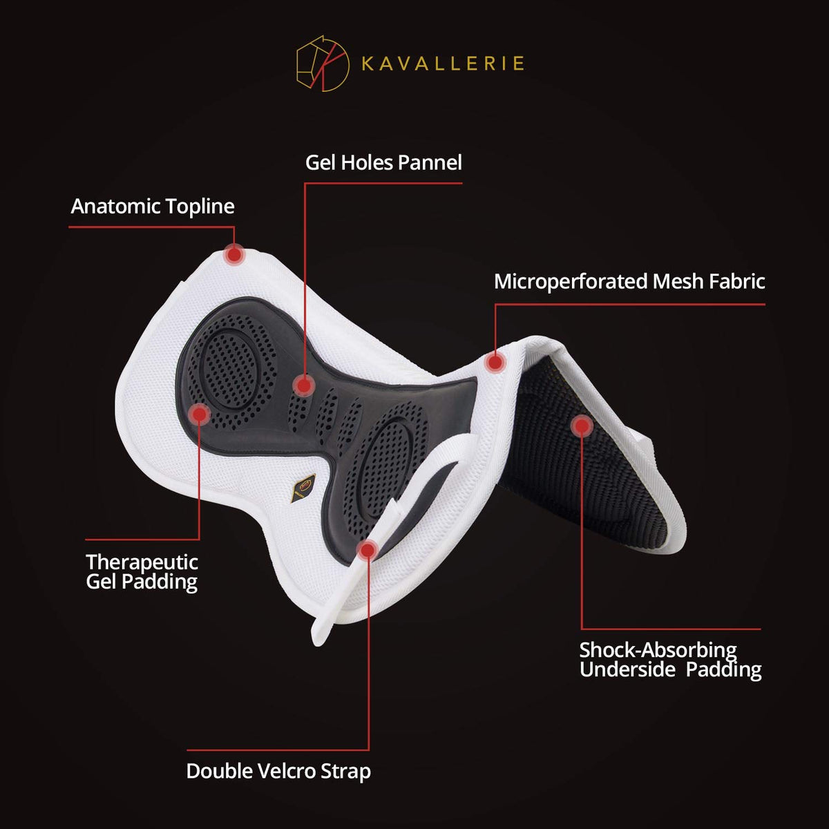 3D Air-Mesh Half Pad English Saddle K978