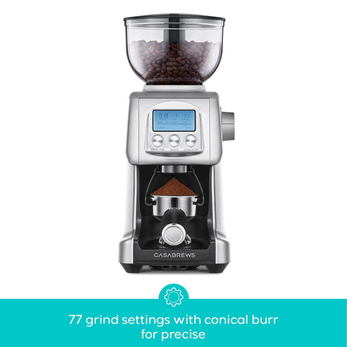 Electric Conical Burr Coffee Grinder with LCD Display L27006