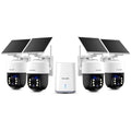 4K Solar Security Cameras Wireless Outdoor System 4-Cam Kit M341