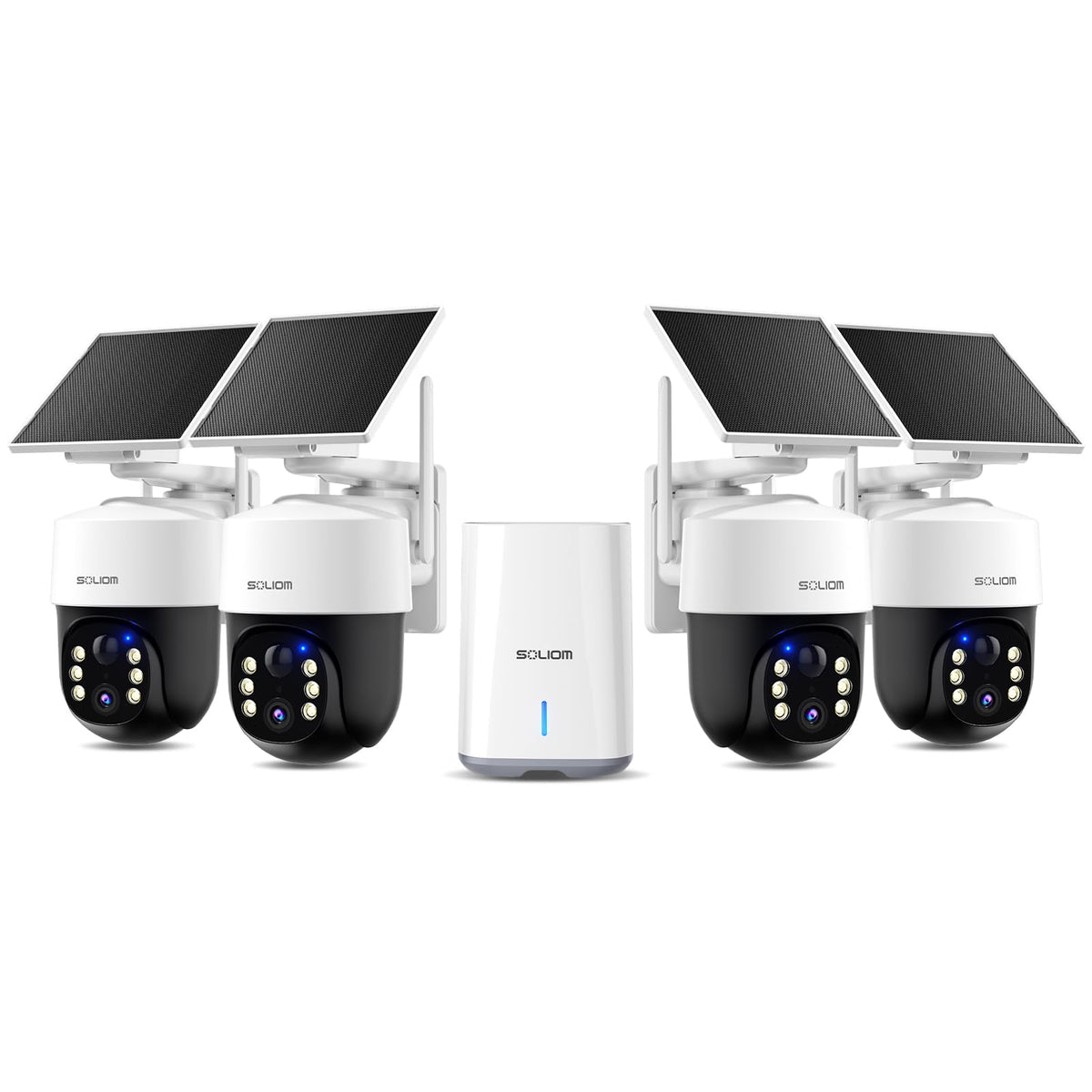 4K Solar Security Cameras Wireless Outdoor System 4-Cam Kit M341