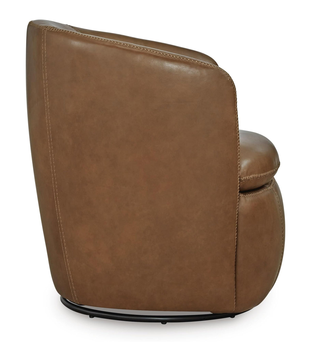 Top Grain Leather Swivel Barrel Chair Z910