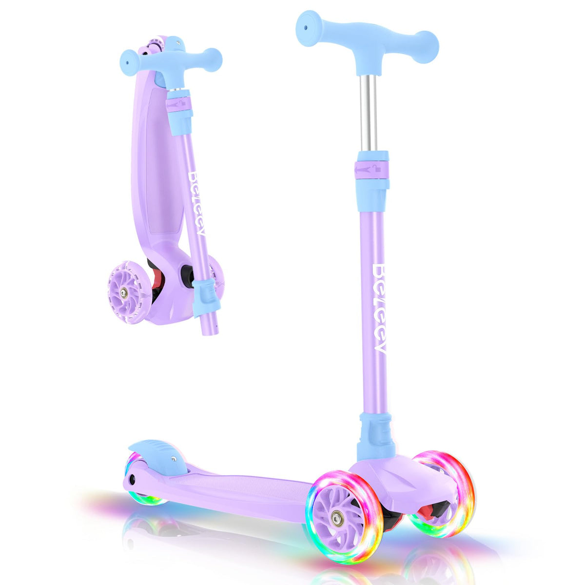 3 Wheel Kick Scooter with Light up Wheels A86193