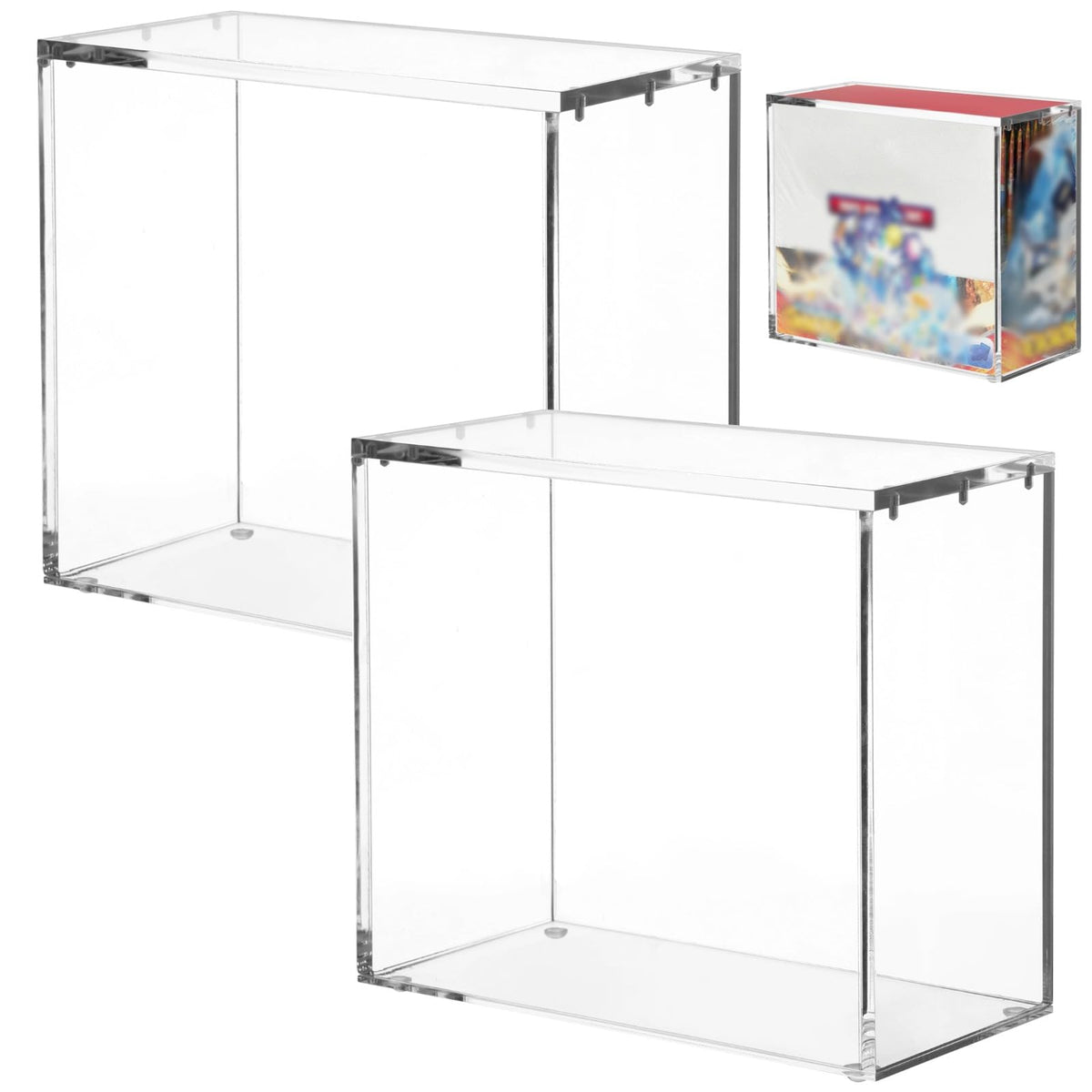 2 Pcs Acrylic Display Cases with Lid Y179001