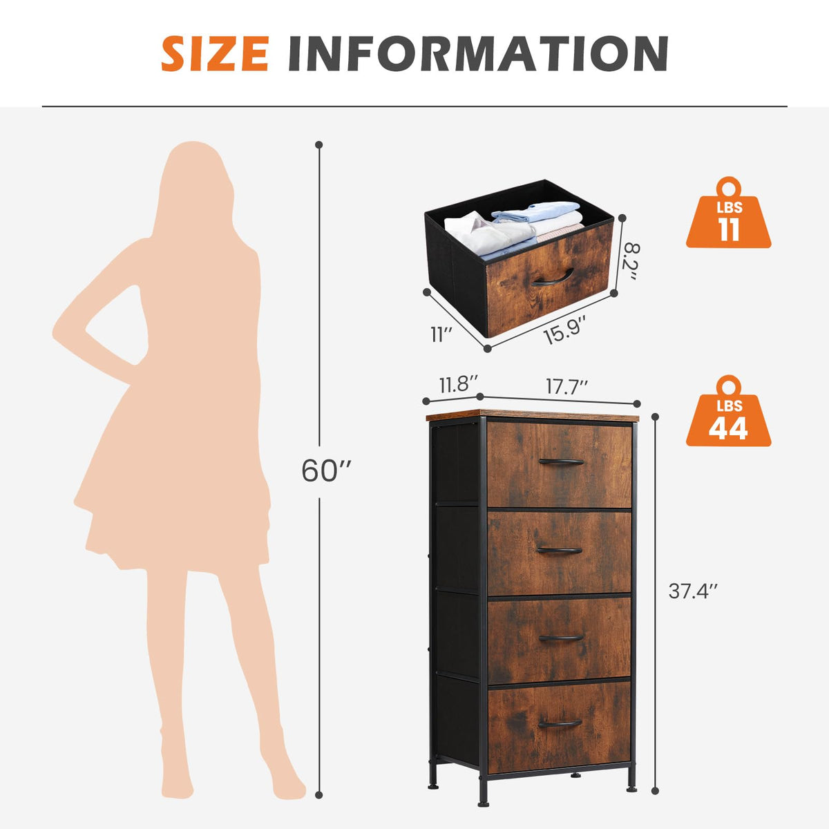 4 Drawer Dresser U4880