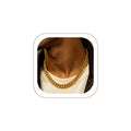 Stainless Steel Cuban Link Chain Necklace K24535
