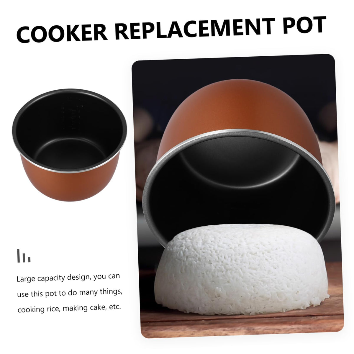 Aluminum Alloy Non Stick Electric Pressure Cooker Inner Pot Z681787