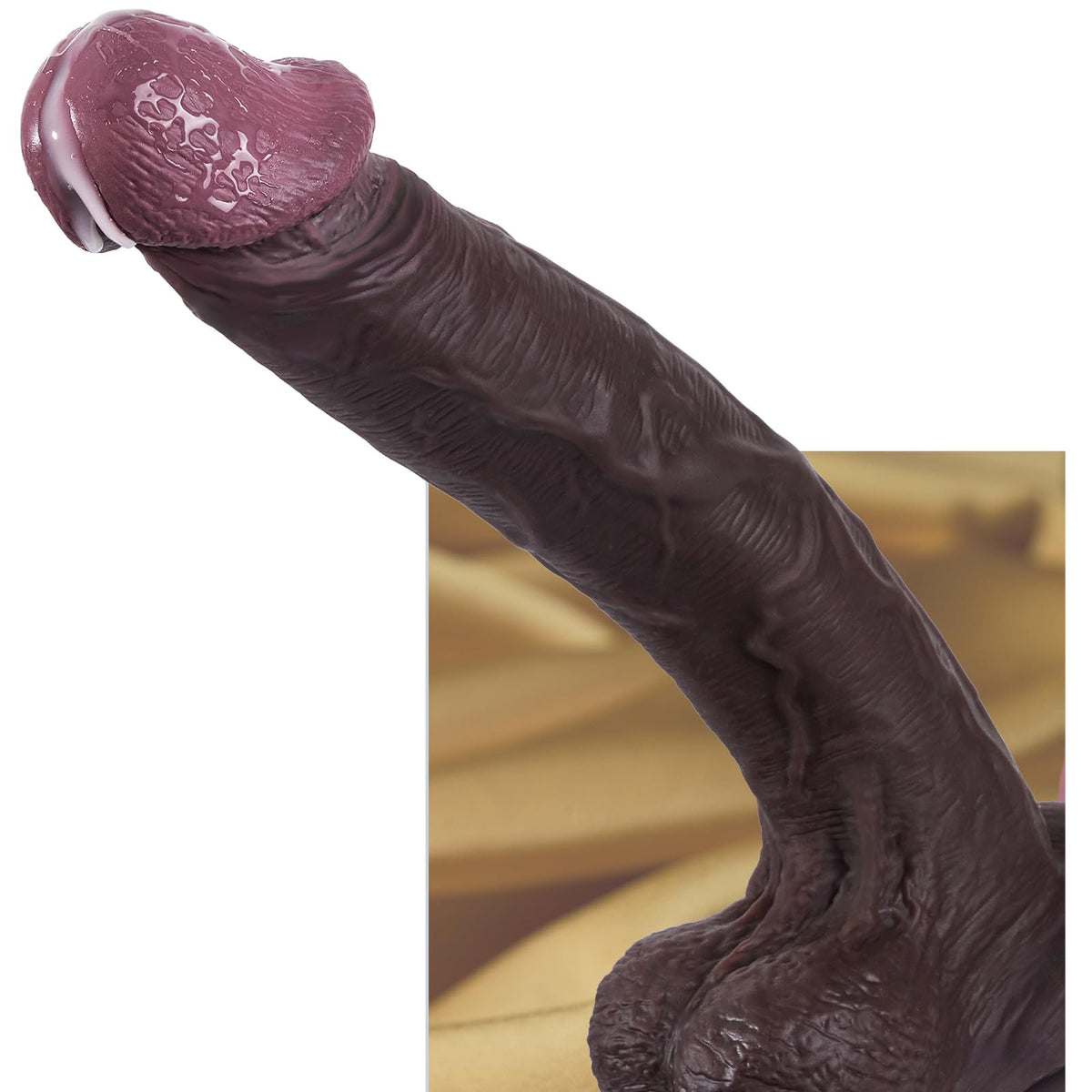12" Thick Black Dildo J8621