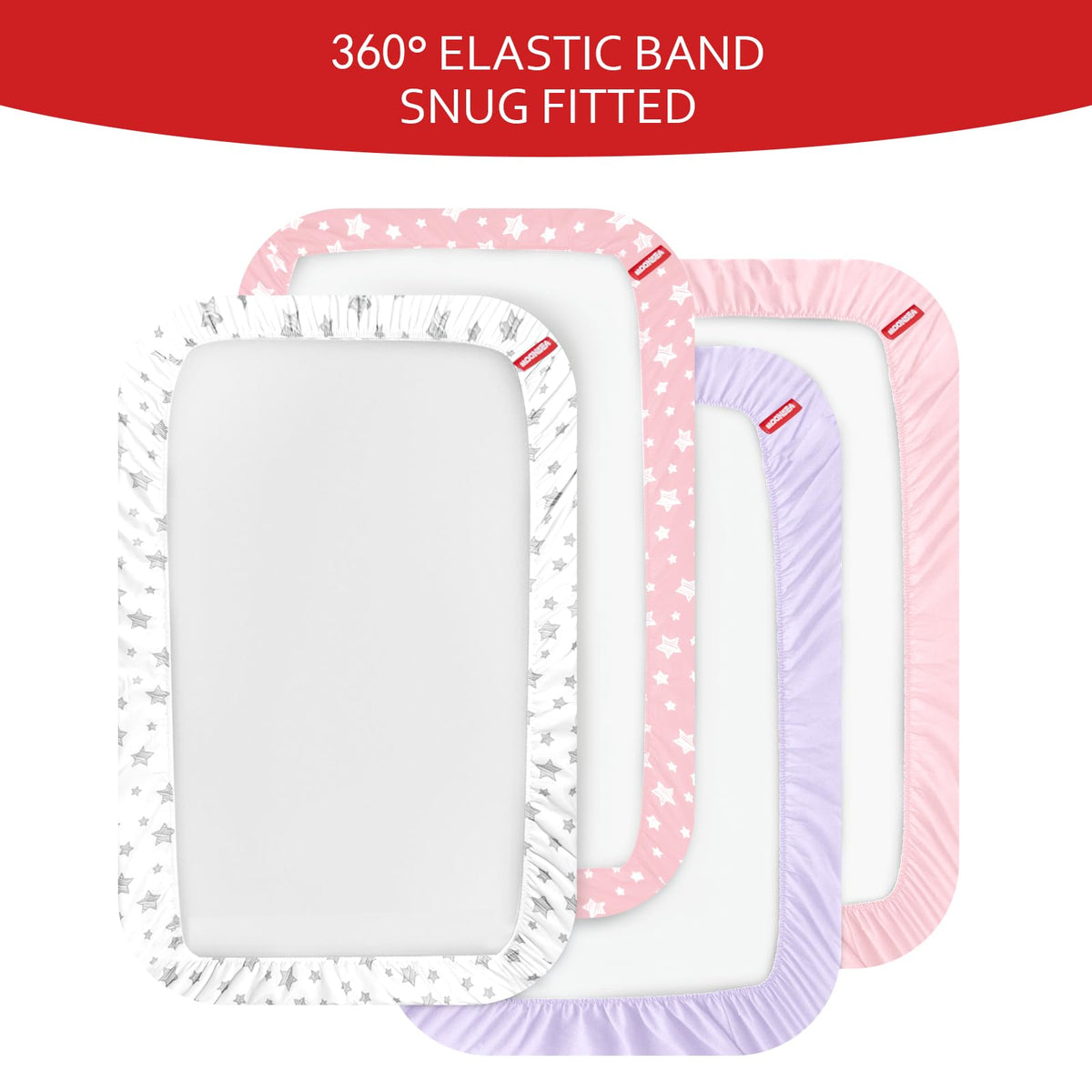 Pink 4 Pack Bassinet Sheets D633962