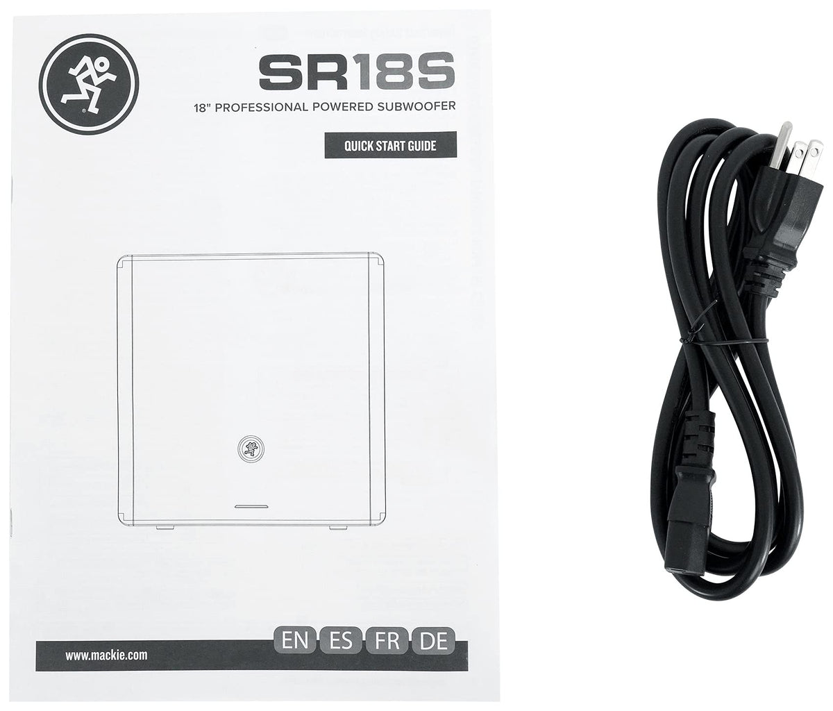 18 1600W Powered Subwoofer with Mic Cable and Headphones P874