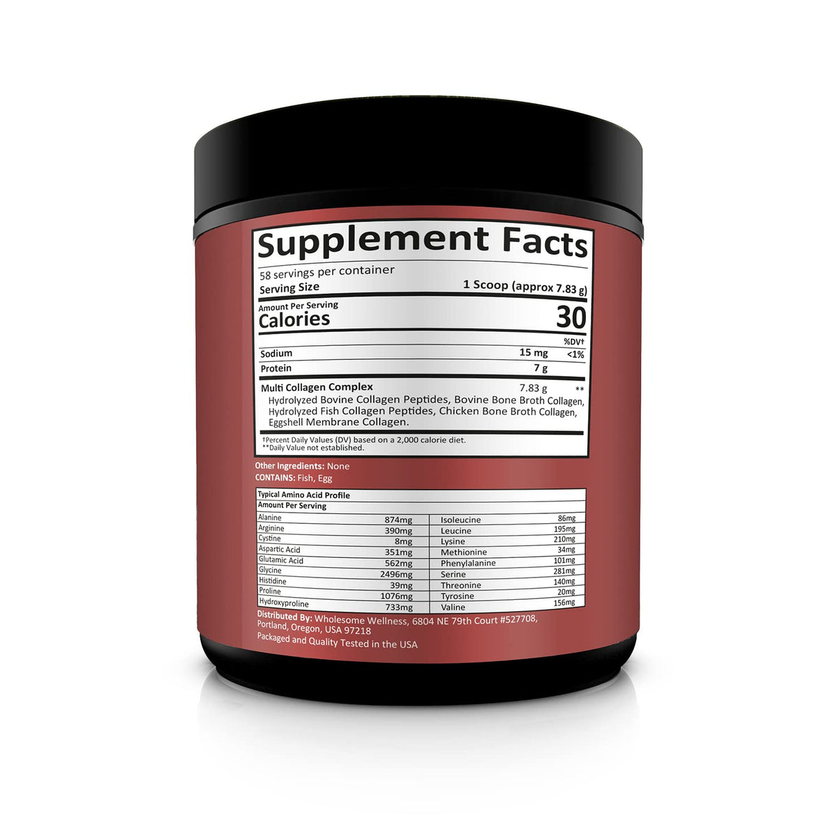 Multi Collagen Peptides Protein Powder, 5 Types Hydrolyzed, Grass-Fed, Non-GMO, Unflavored Y646