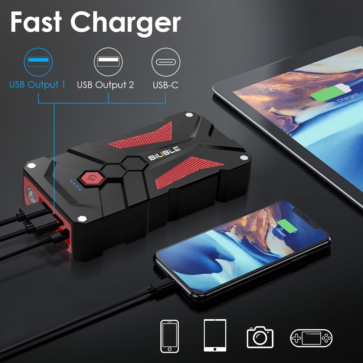 5000A Peak 12V Lithium Jump Starter with USB-C N969673