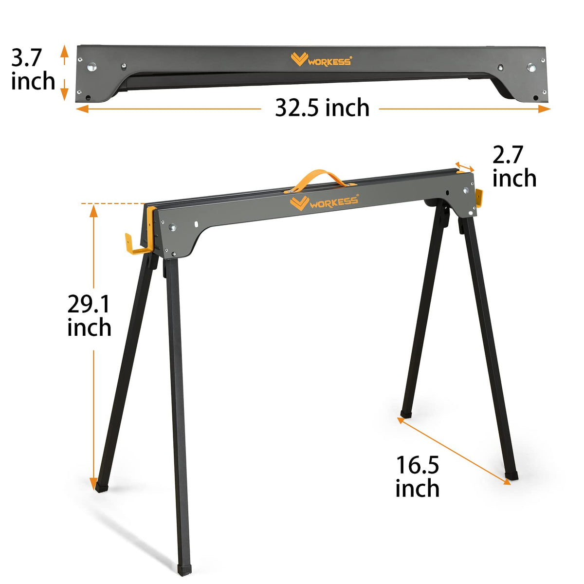 Heavy Duty Folding Saw Horses 2 Pack 2200 Lbs Load Capacity R1818