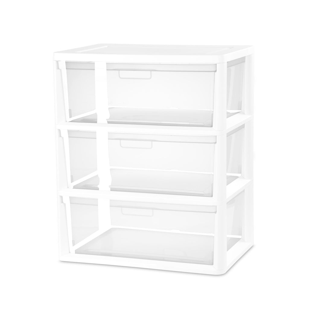 White 3 Drawer Plastic Storage Unit T16140