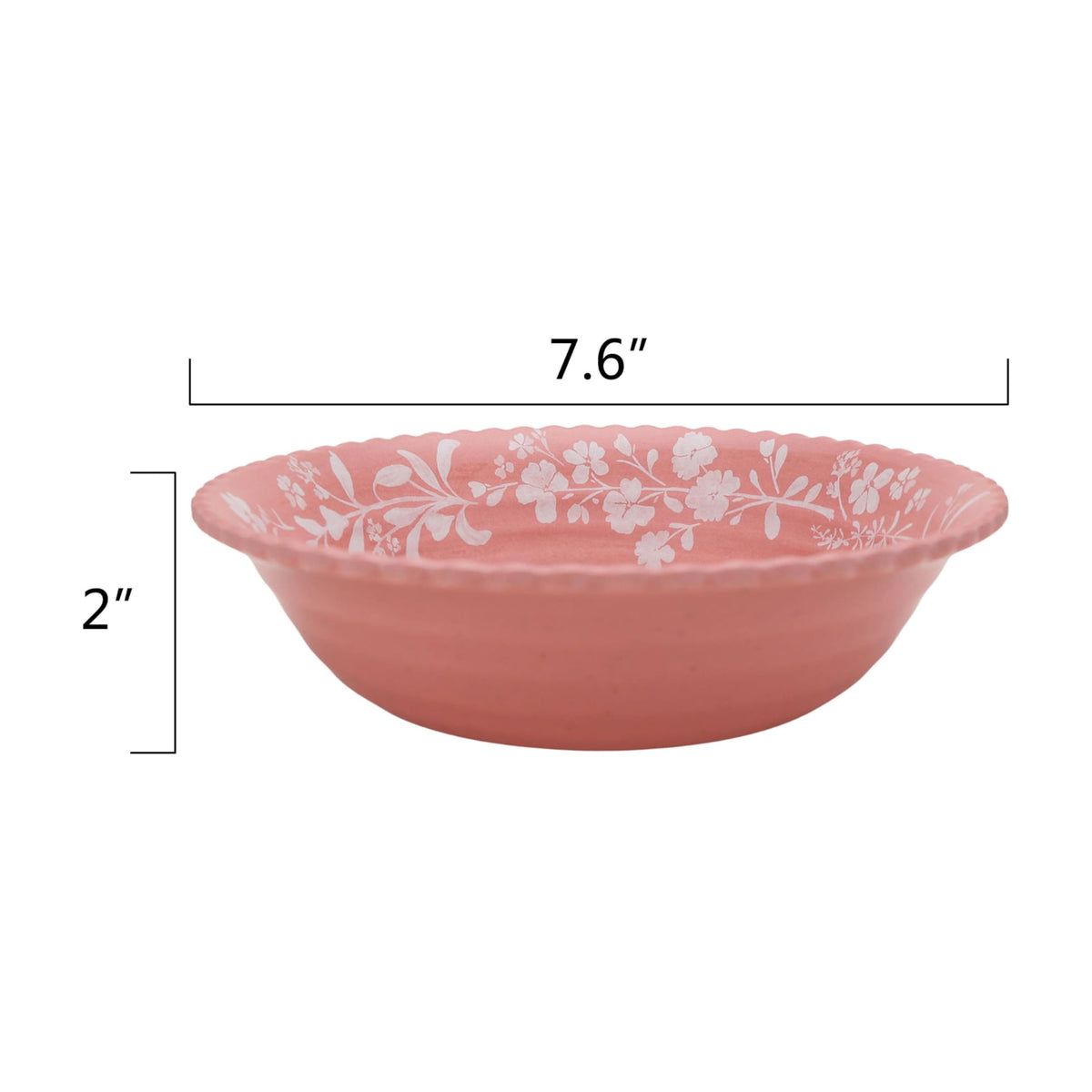 12-Piece Pink Bamboo Melamine Dinnerware Set Y12235