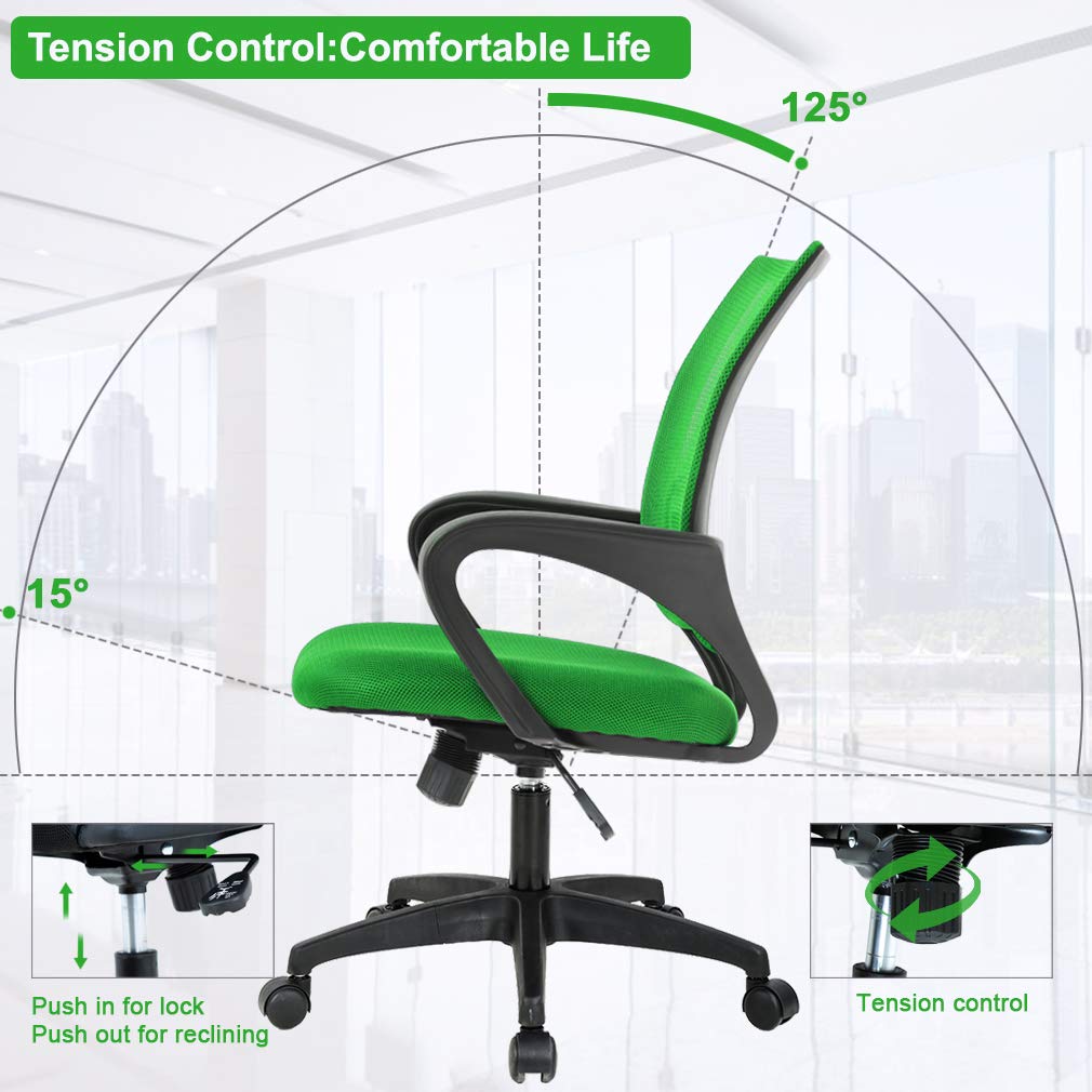 Ergonomic Mid-Back Swivel Office Chair A163788