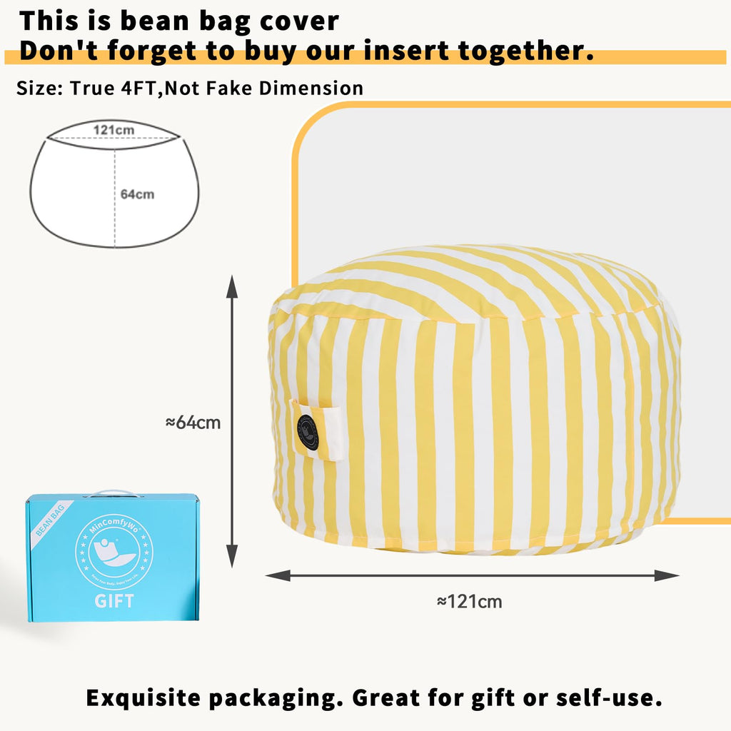 4FT Oversized Waterproof Memory Foam Bean Bag Chair F82625