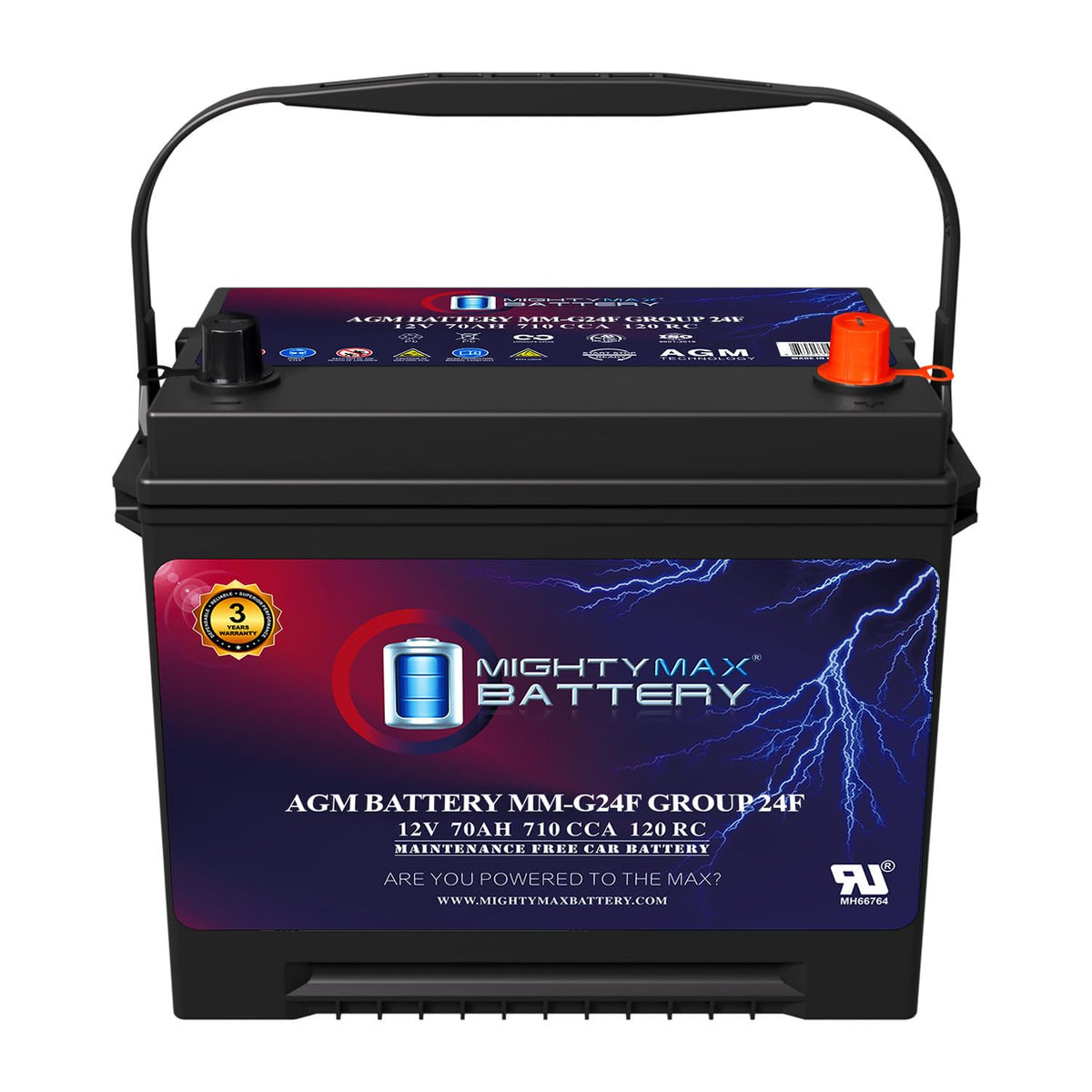 12V 70Ah AGM Replacement Battery O99325