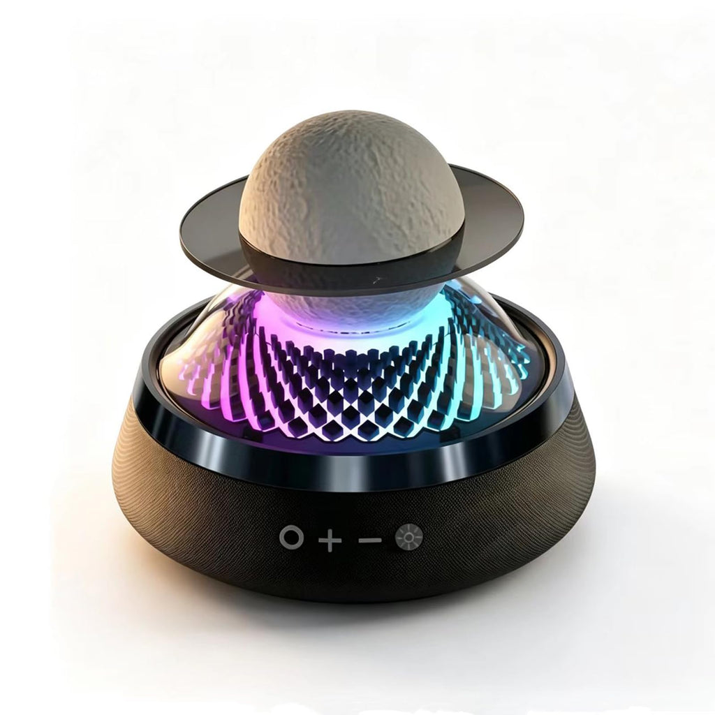 Black Portable Bluetooth Speaker with LED Night Light and Essential Oil Diffuser Z687545