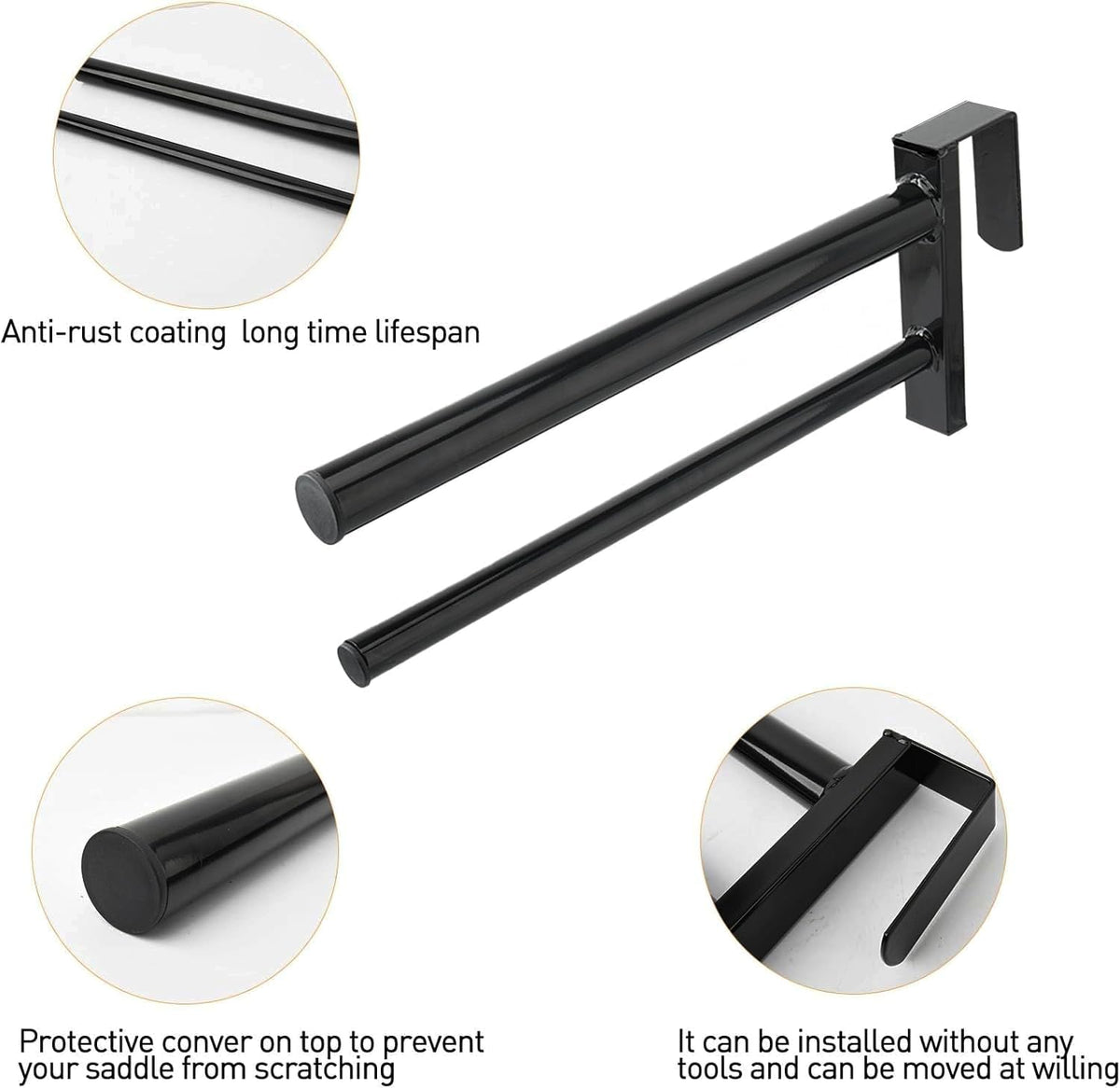 Heavy Duty Portable Saddle Rack Stand with 2 Bars F613