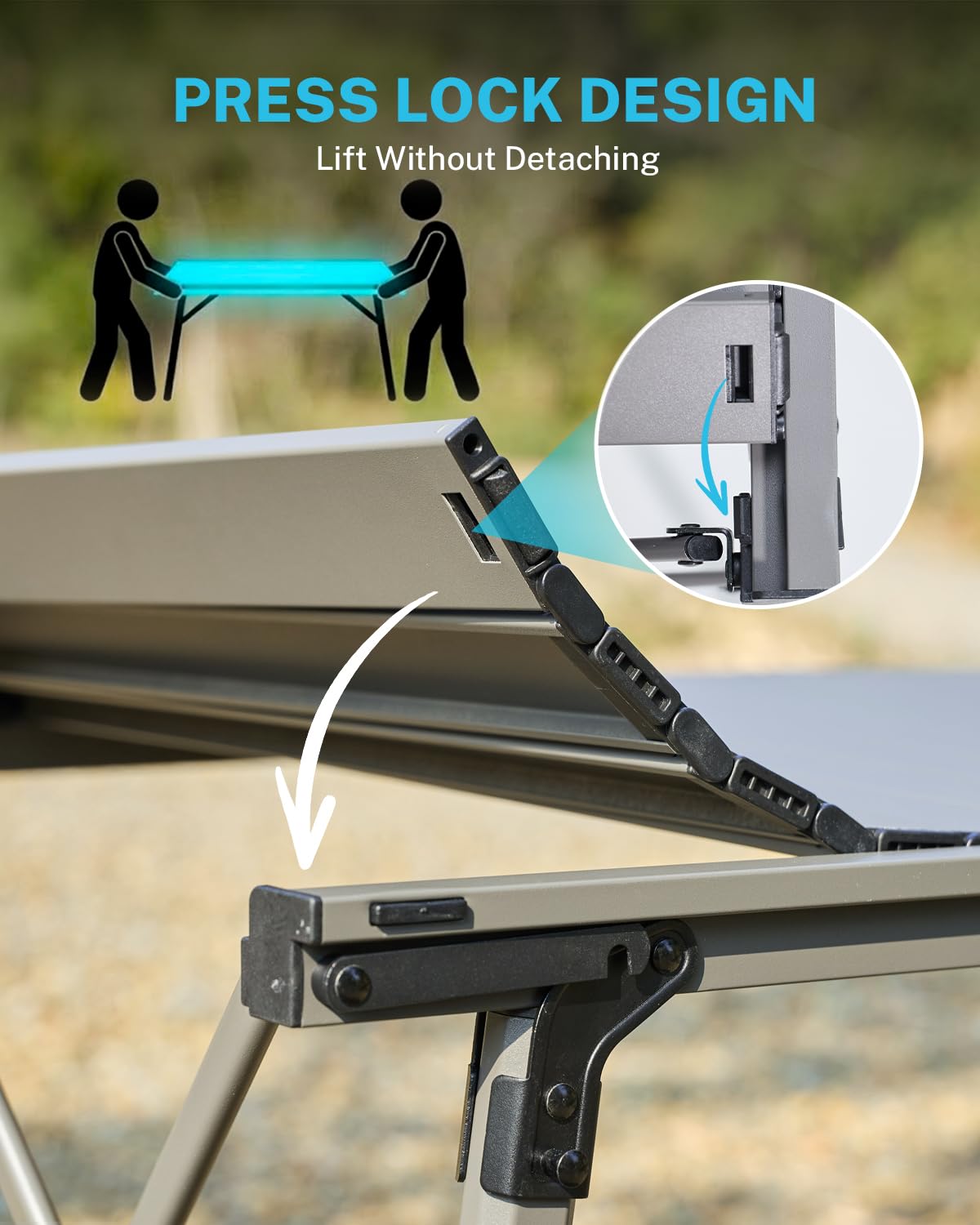 50" Aluminum Folding Camping Table V8388