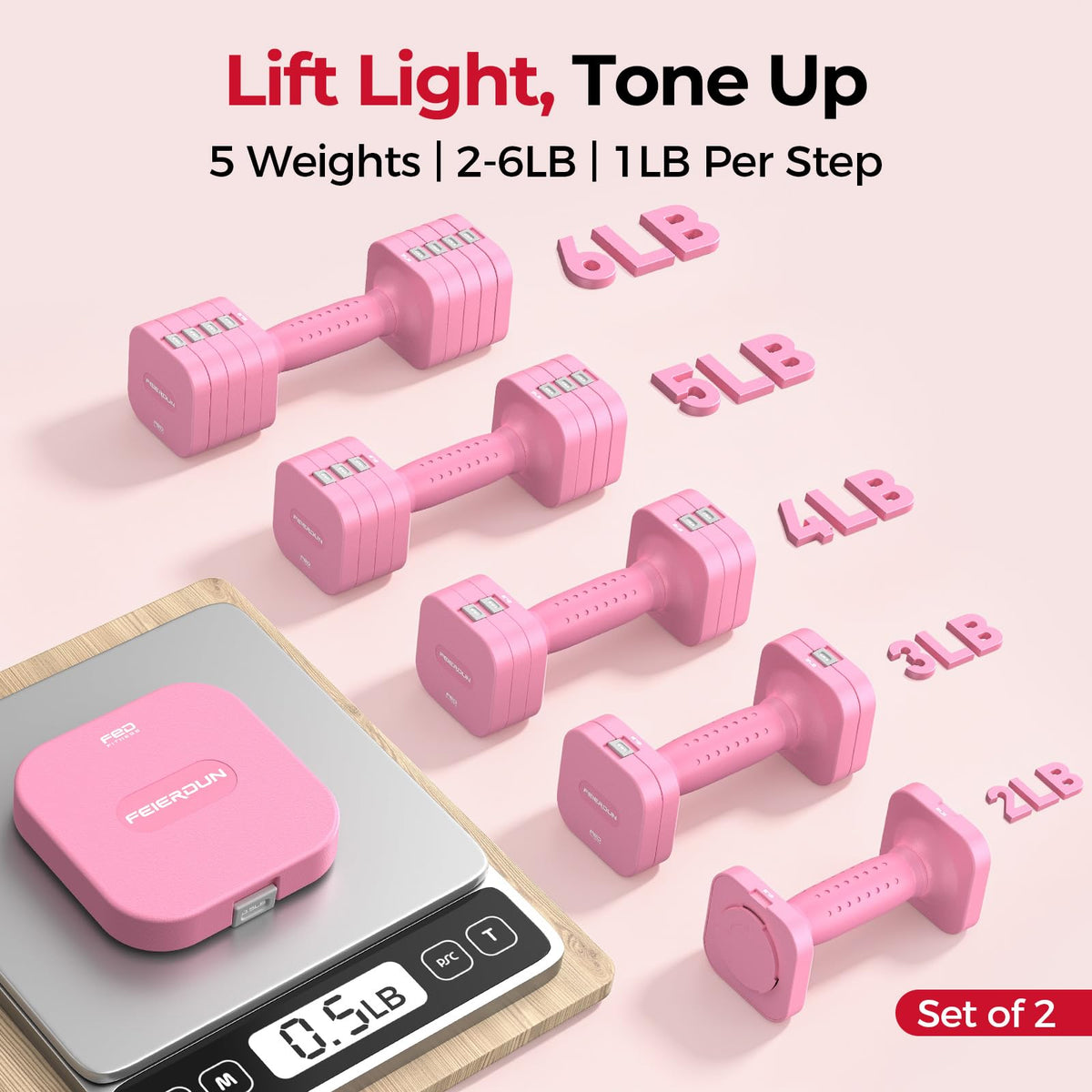 5-in-1 Adjustable Dumbbell Set R64955