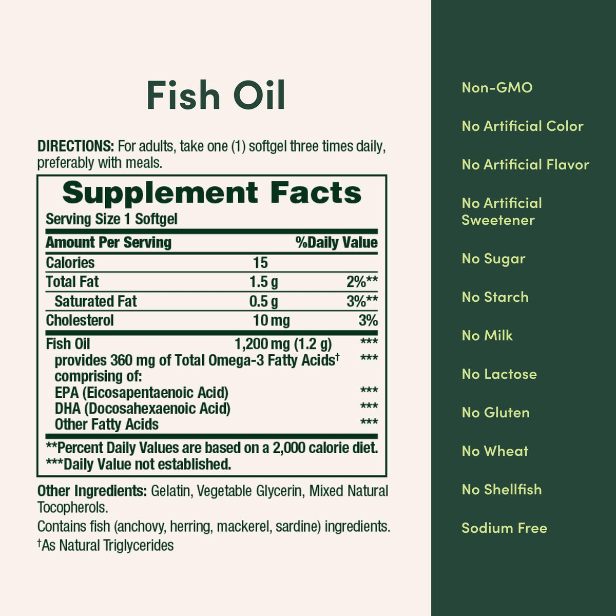 1200 Mg Omega-3 Fish Oil Softgels Pack of 2 T383220