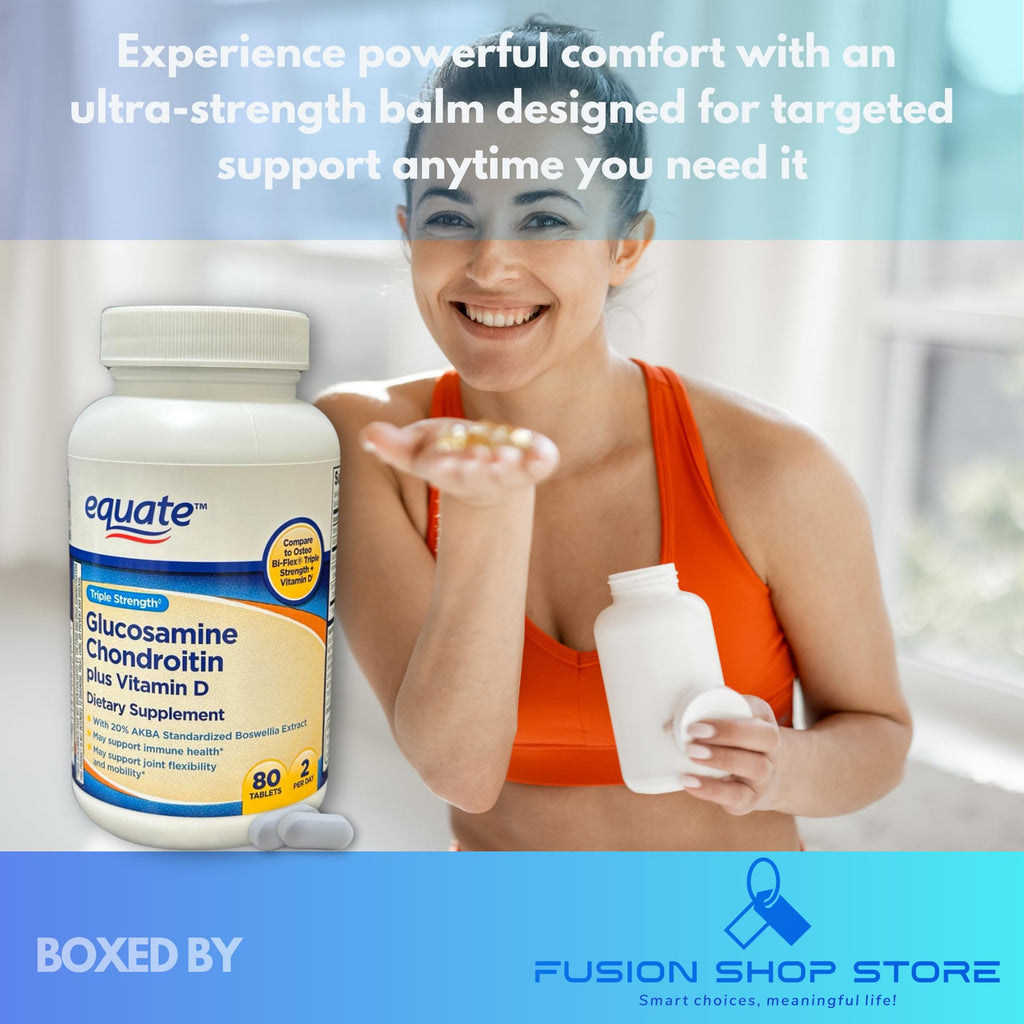 Triple Strength Glucosamine Chondroitin Vitamin D Tablets 80ct J694095