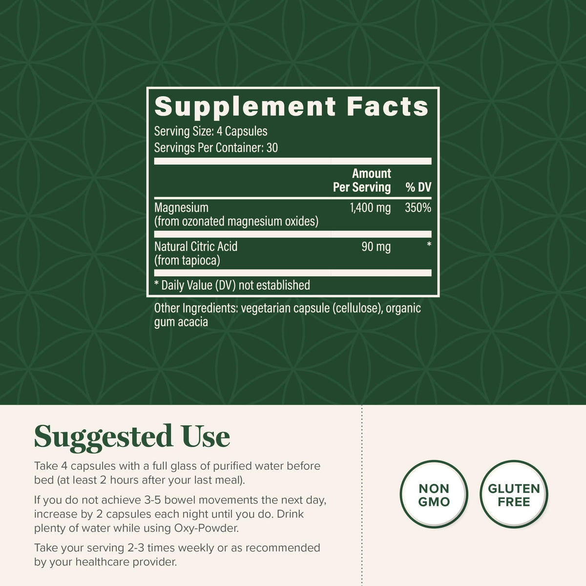 Magnesium Oxide 120 Capsules F517