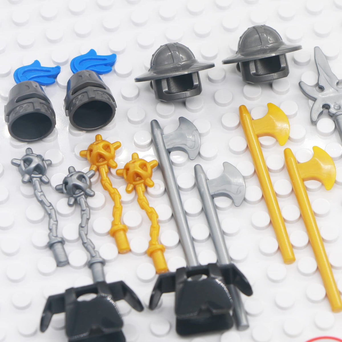 Building Block Medieval Weapon Armor Swords Helmet Horse G43943