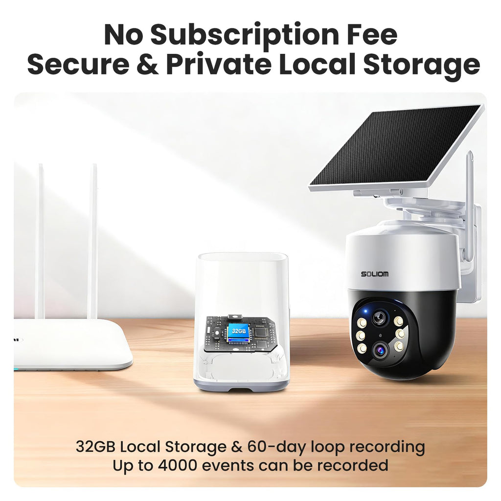 4K Solar Security Cameras Wireless Outdoor System 4-Cam Kit M341