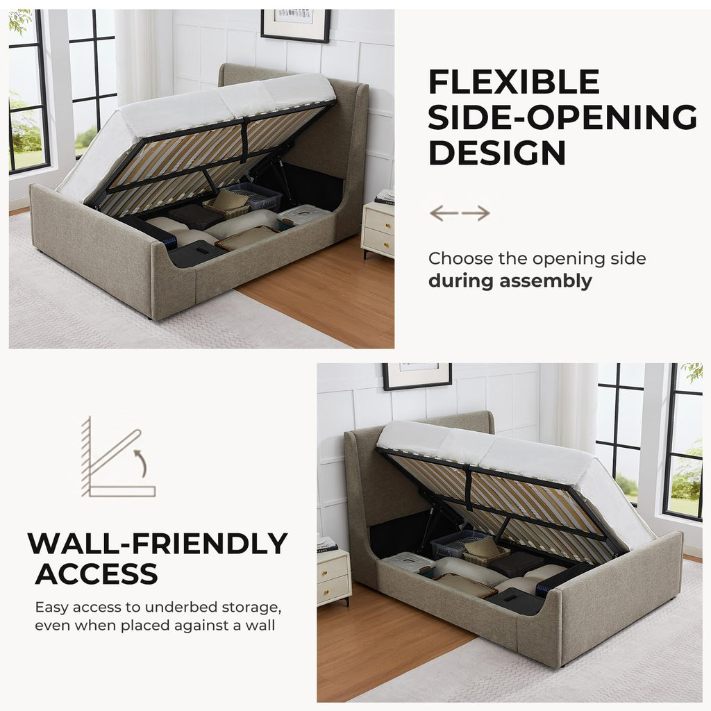 Full Size Lift Up Storage Bed Frame G62087
