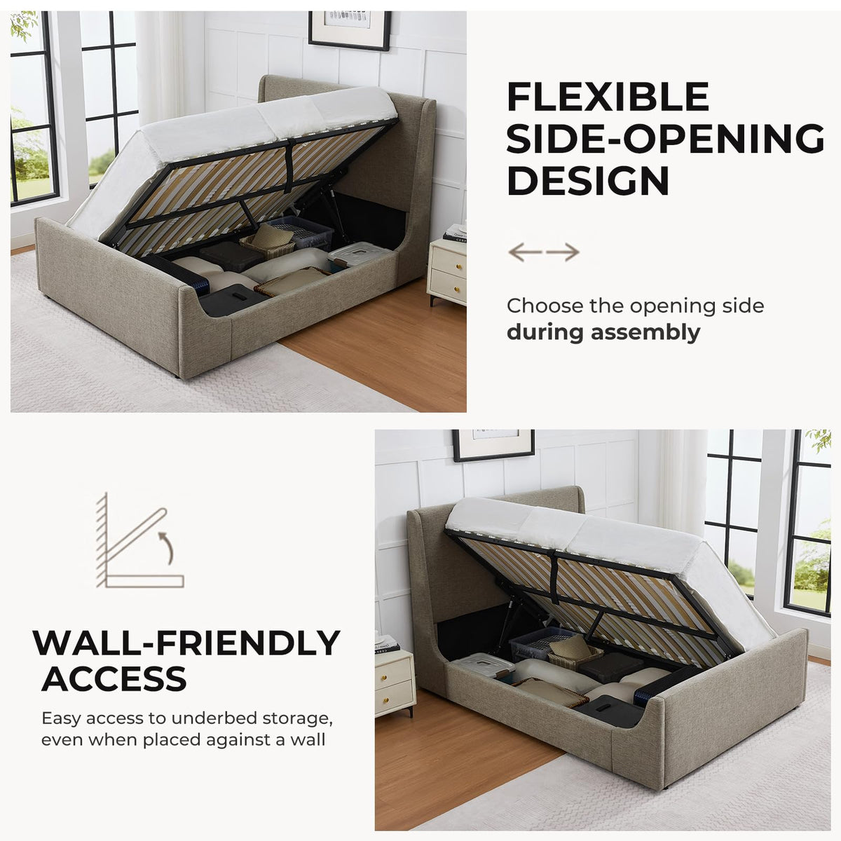 Full Size Lift Up Storage Bed Frame G62087