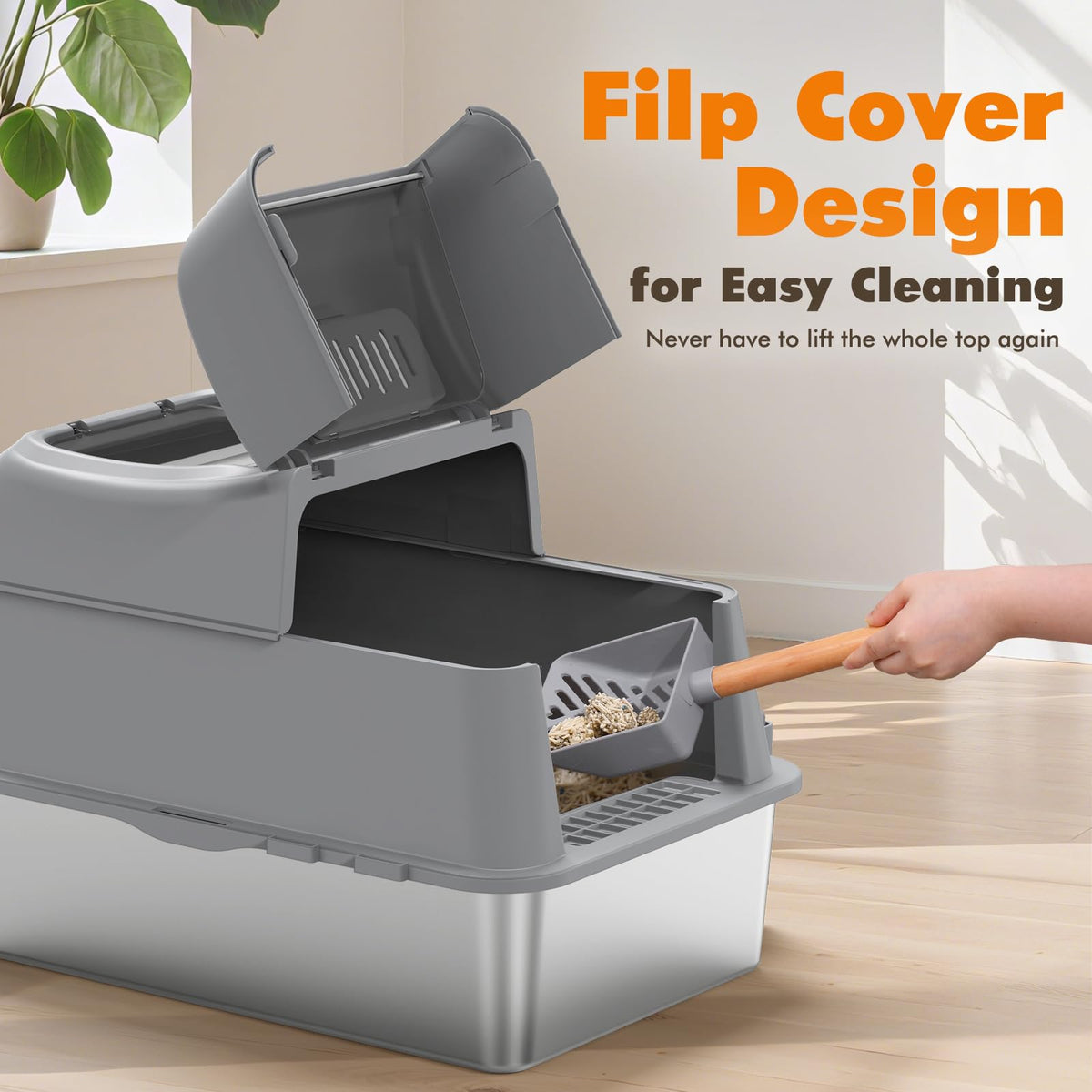 Stainless Steel Cat Litter Box 40L G882