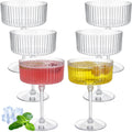 6 Pcs 10 oz Clear Plastic Martini Glasses Q284734