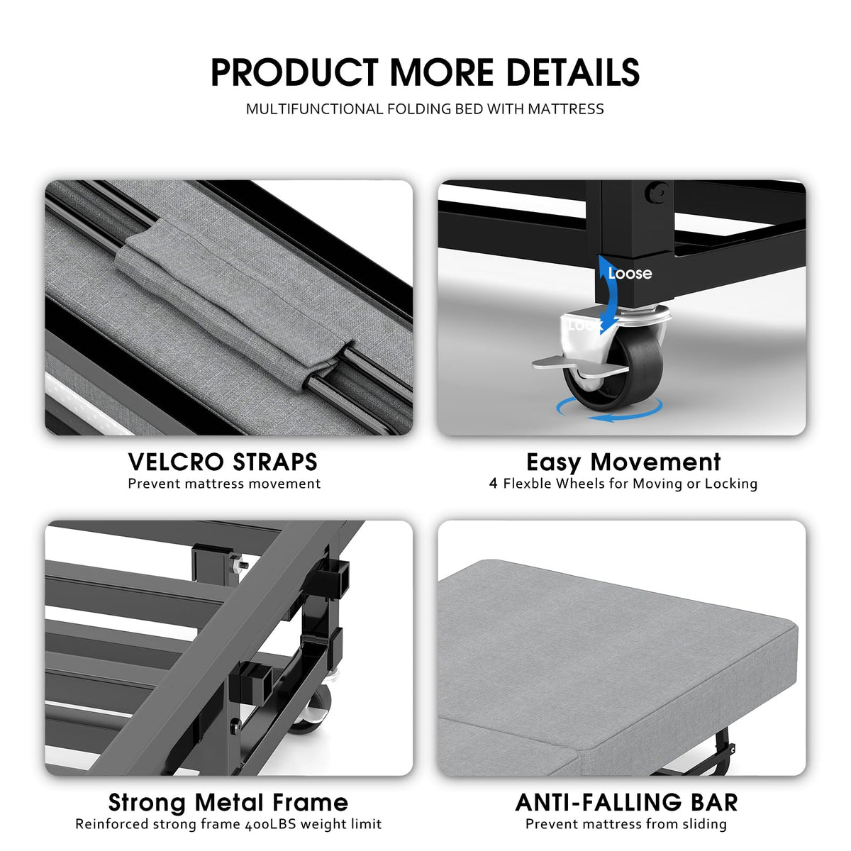 Folding Bed with Mattress R278479
